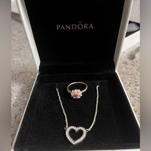 Pandora necklace and ring